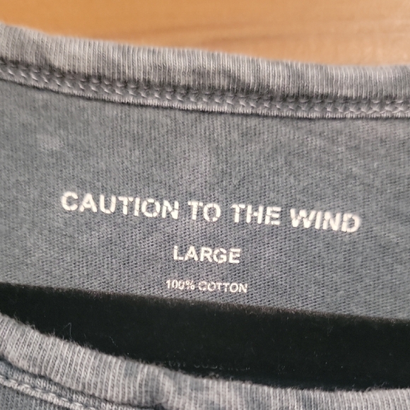 Caution To The Wind Charcoal Yin Yang Crop Top - Picture 2 of 5
